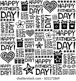 Happy father day. Seamless pattern. Vector Illustration.