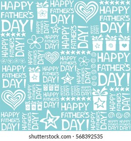 Happy father day. Seamless pattern. Vector Illustration.