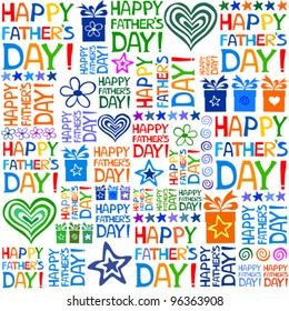 Happy father day. Seamless pattern. Vector Illustration.