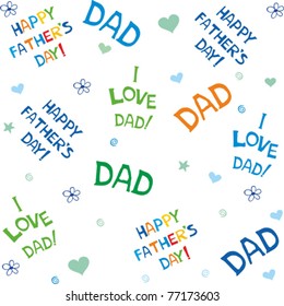 happy father day. seamless vector background.