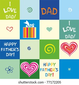 happy father day. Seamless  wallpaper. Vector Background.