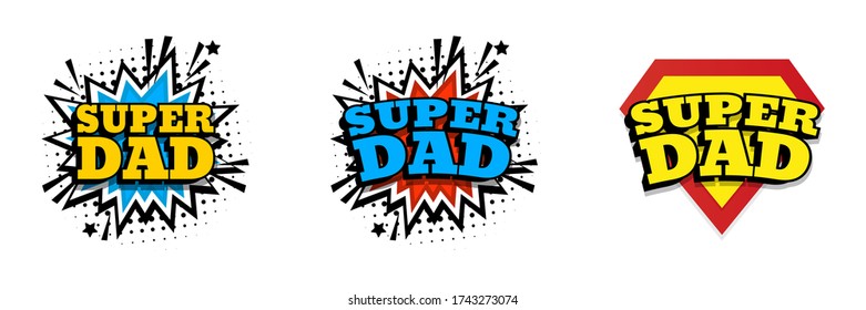 Glücklicher Vater Tag. Super dad