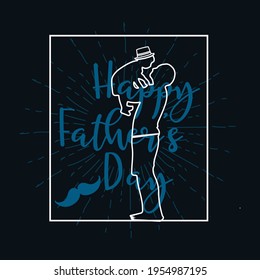 happy father day  a text-based t-shirt design