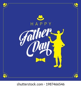 Happy father day vector design template