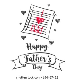Happy father day vector illustration