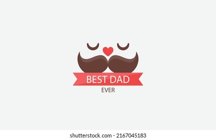 Happy Father Day vector logo design