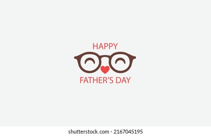 Happy Father Day vector logo design