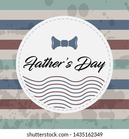 Happy father day vintage gift card graphic design - Vector