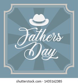 Happy father day vintage gift card graphic design - Vector