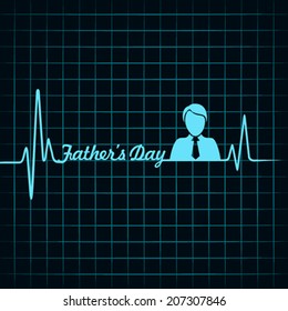 happy father days creative medical greeting concept vector