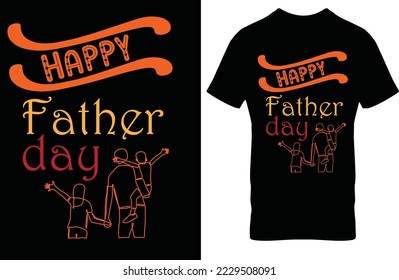 Happy Father day-Typography Vector Design 