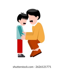 Happy Father And Little Son