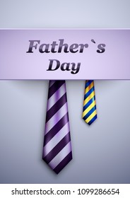 Happy Father s Day Calligraphy greeting card with necktie.