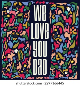 Happy Father s Day Calligraphy greeting card. 