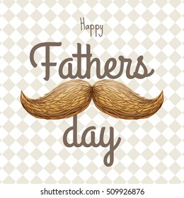 Happy Father s Day card with mustache. EPS 10 vector file included