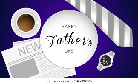 Happy Father s Day greeting card. Vector illustration.
