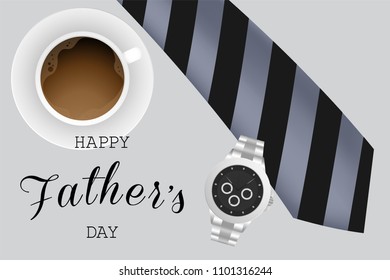 Happy Father s Day greeting card. Vector illustration.