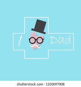 Happy father 's day greetings card vector illustration