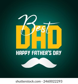 Happy father 's day greetings social media post design template