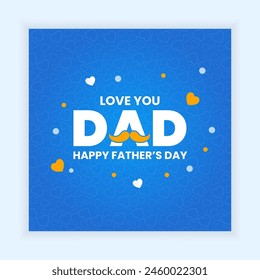 Feliz día del padre saludos redes sociales post diseño Plantilla