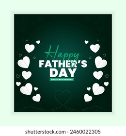 Happy father 's day greetings social media post design template