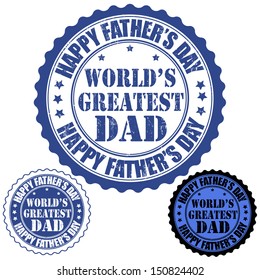  Happy father s day grunge rubber stamp, vector illustration