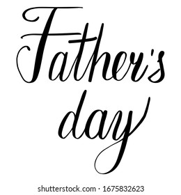 Happy Father s Day icon for greeting card isolated on white background. Vector illustration.