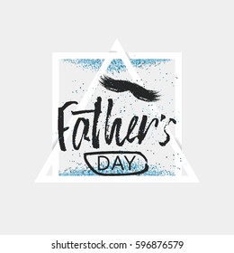 Happy Father s day lettering modern calligraphy style. Handwritten keywords .The text greeting templates greeting card for Father. Vector