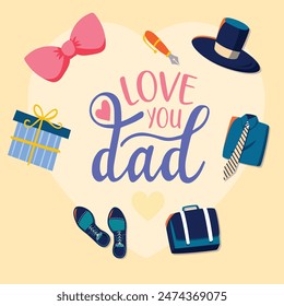 Happy father's day 16th June. Love you dad vector. My dad my hero vector silhouette art. Dad love to daughter. Vector happy father's day.