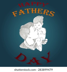 Happy fathers day abstract background. Vector illustration