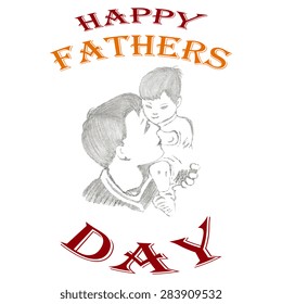 Happy fathers day abstract background. Vector illustration