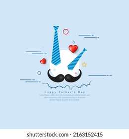 Happy Father's Day abstract Greeting card.	