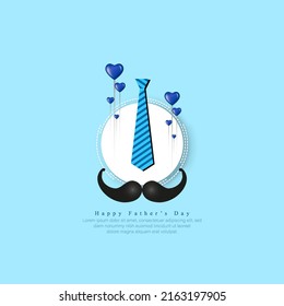 Happy Father's Day abstract Greeting card.	