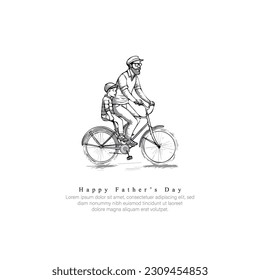Happy Father's Day abstract Greeting card.	