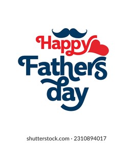 Happy Father's Day to all our fathers. Father's Day poster or flyer template on blue background. Happy International Father's Day. Billboard, Poster, Social Media, Greeting Card template.