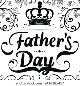 Happy father's day awesome design, vector illustration template.