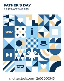 Happy fathers day background abstract shapes