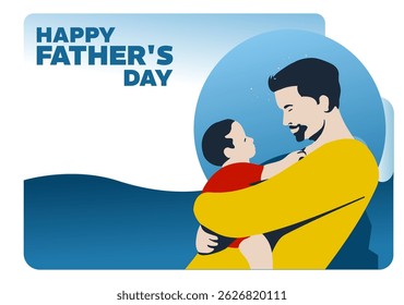 Happy Father's Day – background, banner, card, poster – vector illustration