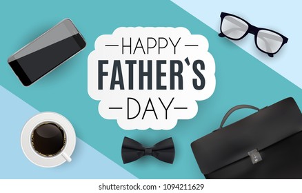 Happy Fathers Day Background. Best Dad Vector Illustration EPS10