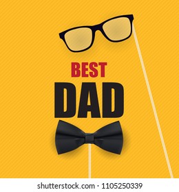 Happy Fathers Day Background. Best Dad Vector Illustration EPS10