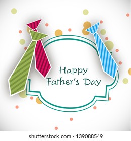 Happy Fathers Day background with colorful neckties.