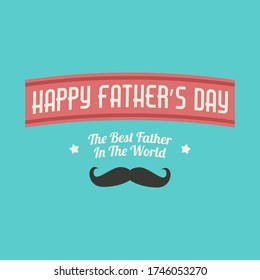 Happy fathers day , Fathers day background design ,Fathers day greeting card .