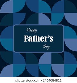 Happy Father's Day background design, Happy Father's Day greeting card, poster, banner template in abstract style.