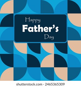 Diseño de fondo del día del padre feliz, tarjeta de felicitación del día del padre feliz, cartel, Plantilla de Anuncio en estilo abstracto.