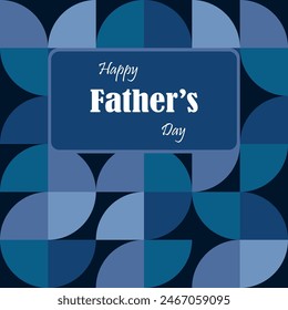 Diseño de fondo del día del padre feliz, tarjeta de felicitación del día del padre feliz, cartel, Plantilla de Anuncio en estilo abstracto.