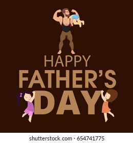 Happy fathers day , Fathers day background design ,Fathers day greeting card .