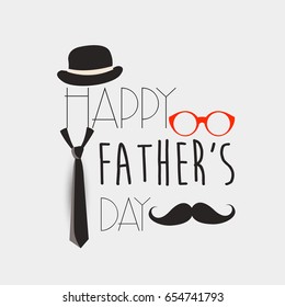 Happy fathers day , Fathers day background design ,Fathers day greeting card .