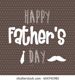 Happy fathers day background design ,Fathers day greeting card .