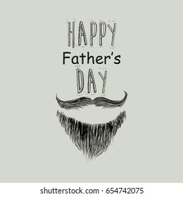 Happy fathers day , Fathers day background design ,Fathers day greeting card .