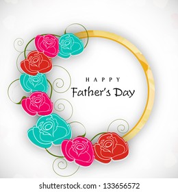 Happy Fathers Day background with flowers.